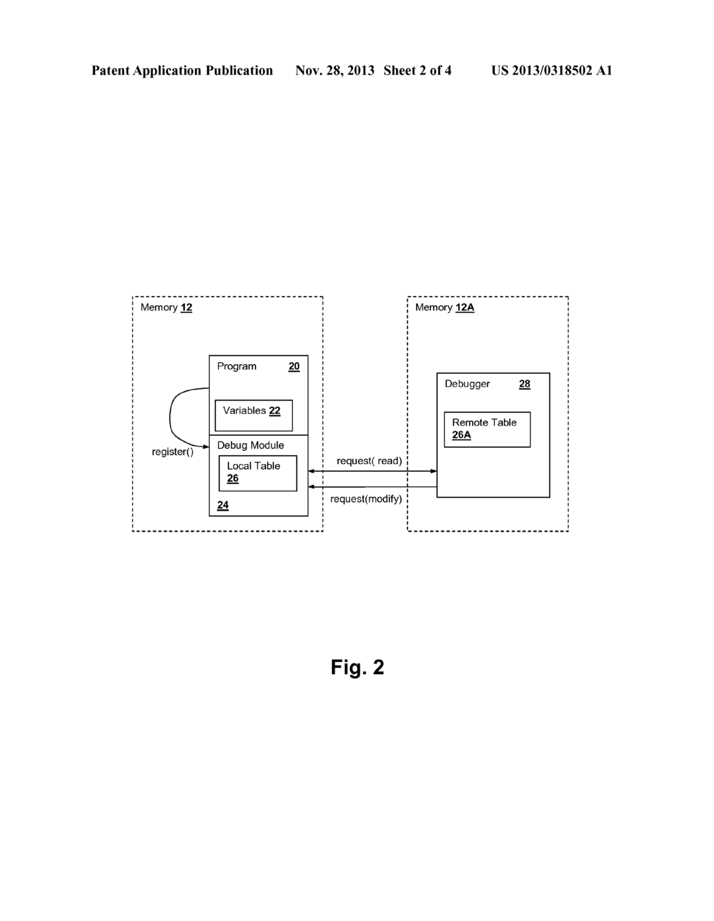 REGISTRATION-BASED REMOTE DEBUG WATCH AND MODIFY - diagram, schematic, and image 03