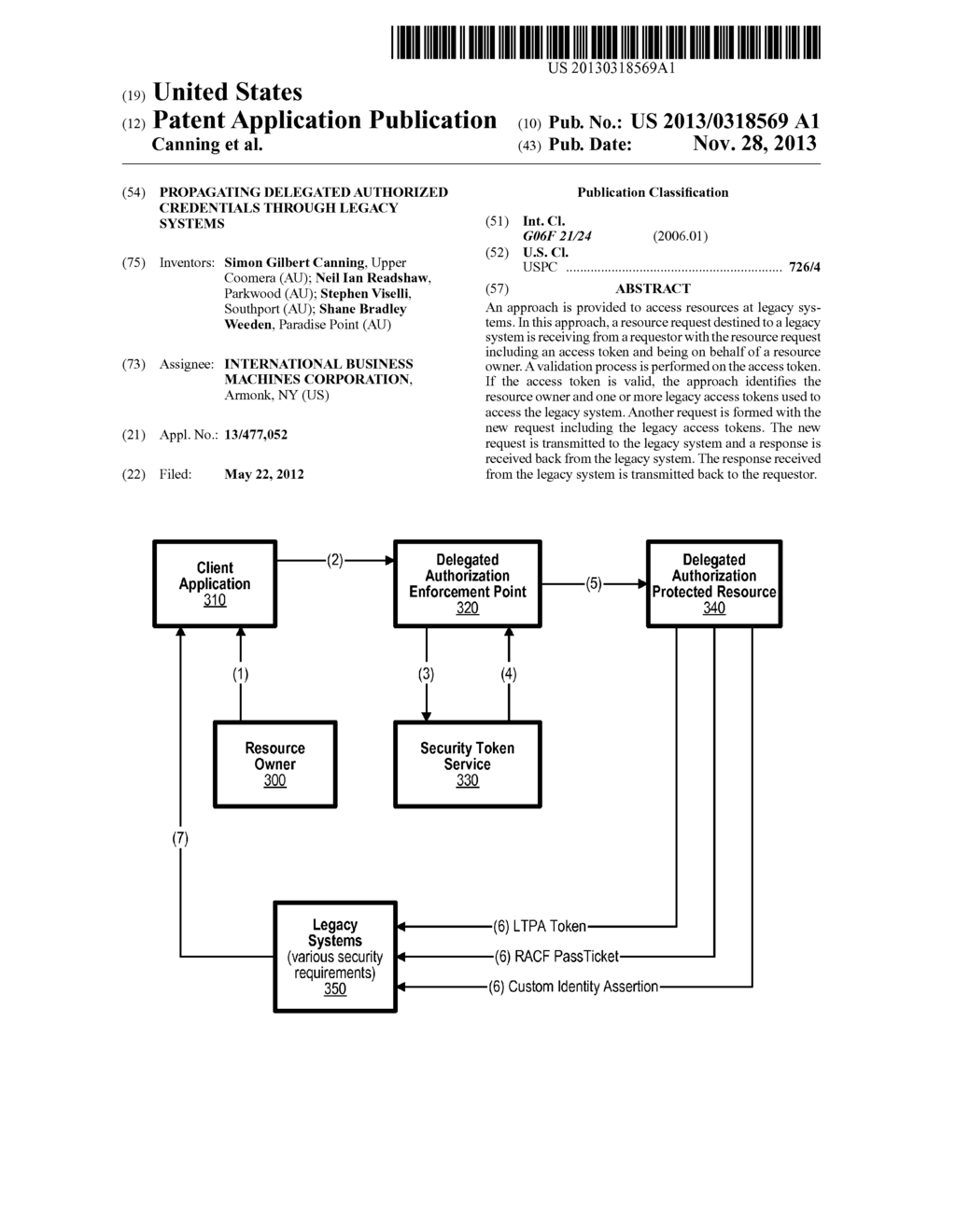 Propagating Delegated Authorized Credentials Through Legacy Systems - diagram, schematic, and image 01