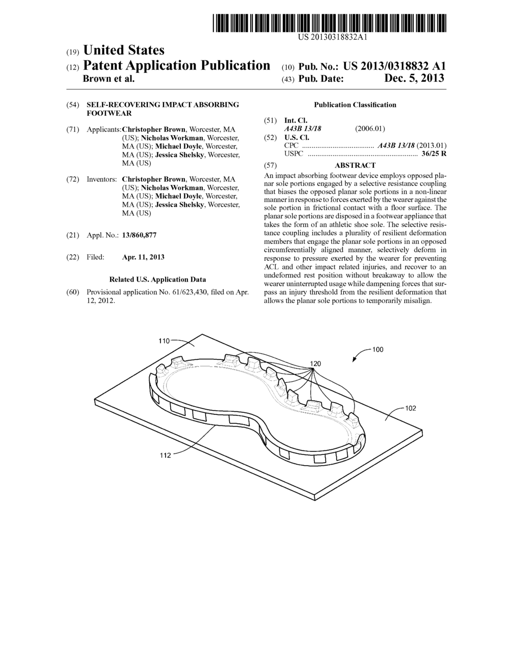 SELF-RECOVERING IMPACT ABSORBING FOOTWEAR - diagram, schematic, and image 01