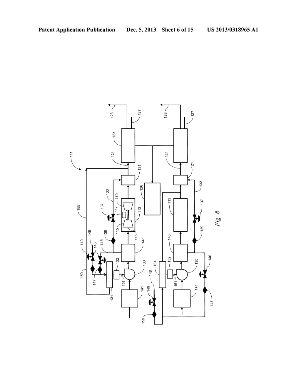 Supercharged Combined Cycle System With Air Flow Bypass To HRSG And     Hydraulically Coupled Fan - diagram, schematic, and image 07