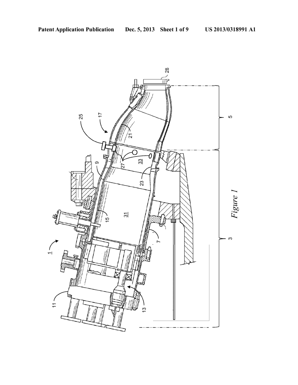 Combustor With Multiple Combustion Zones With Injector Placement for     Component Durability - diagram, schematic, and image 02