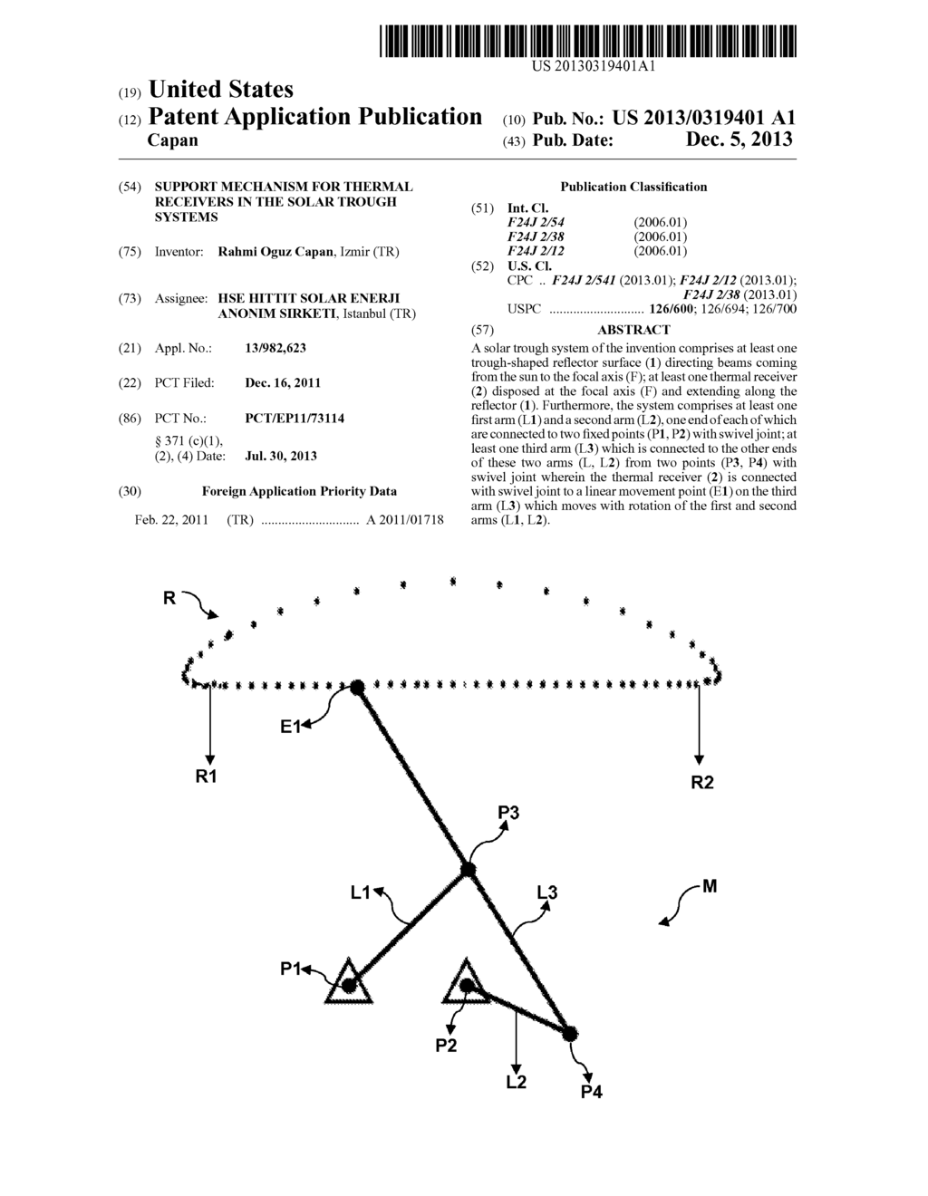 SUPPORT MECHANISM FOR THERMAL RECEIVERS IN THE SOLAR TROUGH SYSTEMS - diagram, schematic, and image 01