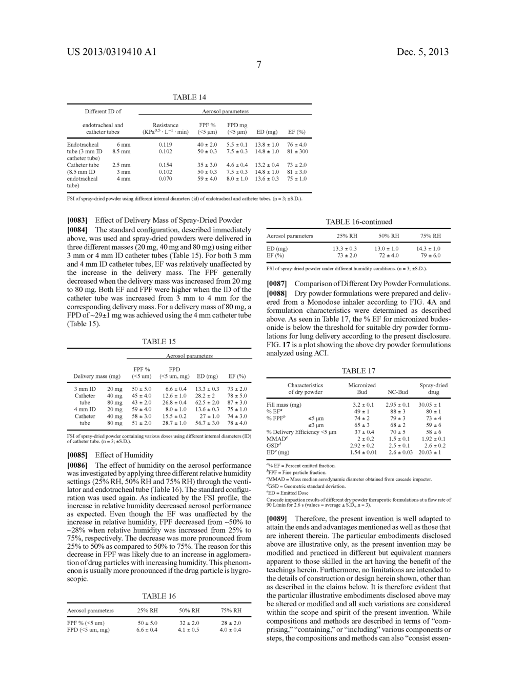 INHALATION DEVICE, SYSTEMS, AND METHODS FOR ADMINISTERING POWDERED     MEDICAMENTS TO MECHANICALLY VENTILATED SUBJECTS - diagram, schematic, and image 20