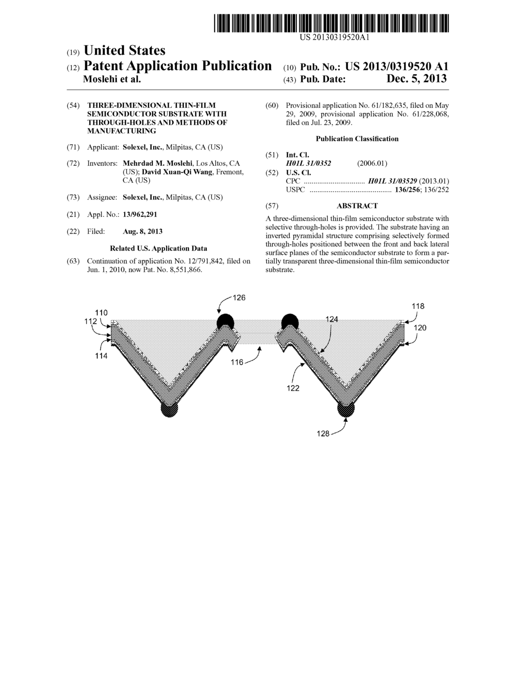 THREE-DIMENSIONAL THIN-FILM SEMICONDUCTOR SUBSTRATE WITH THROUGH-HOLES AND     METHODS OF MANUFACTURING - diagram, schematic, and image 01