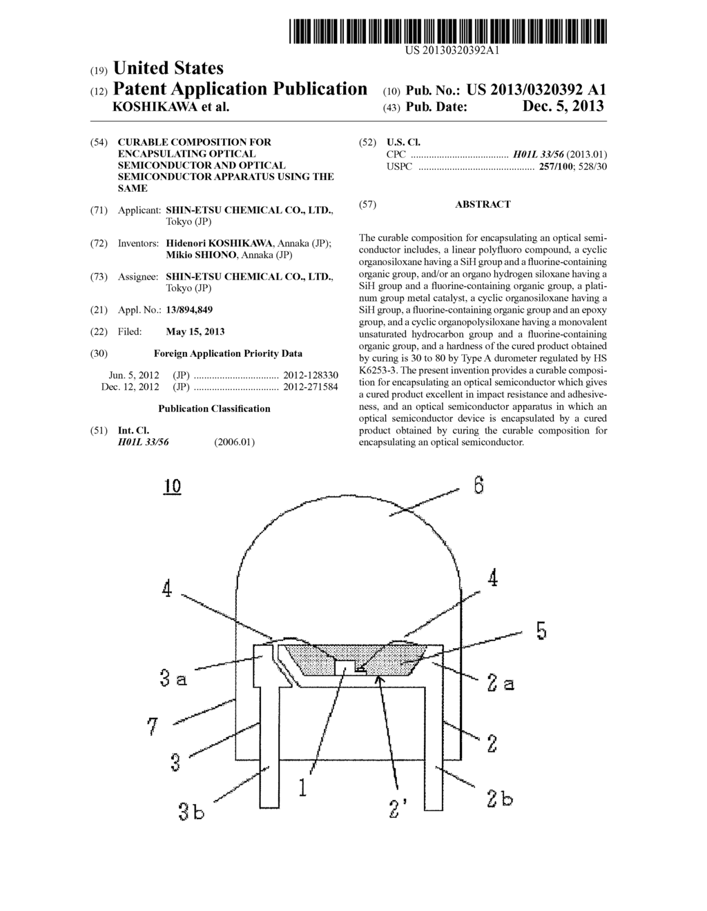 CURABLE COMPOSITION FOR ENCAPSULATING OPTICAL SEMICONDUCTOR AND OPTICAL     SEMICONDUCTOR APPARATUS USING THE SAME - diagram, schematic, and image 01