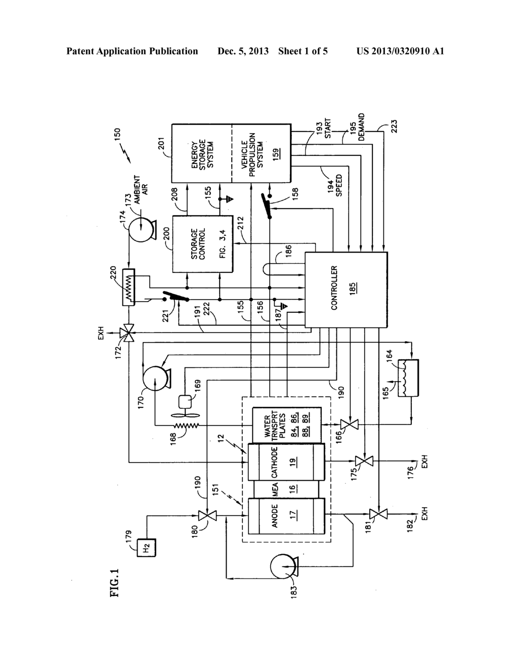 CONTROLLING PEM FUEL CELL VOLTAGE DURING POWER TRANSITIONS AND IDLING - diagram, schematic, and image 02