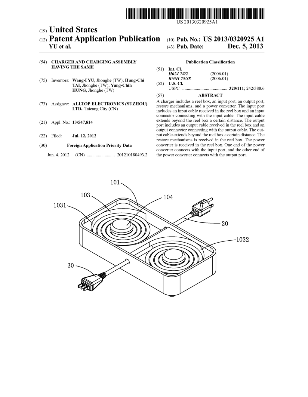 CHARGER AND CHARGING ASSEMBLY HAVING THE SAME - diagram, schematic, and image 01