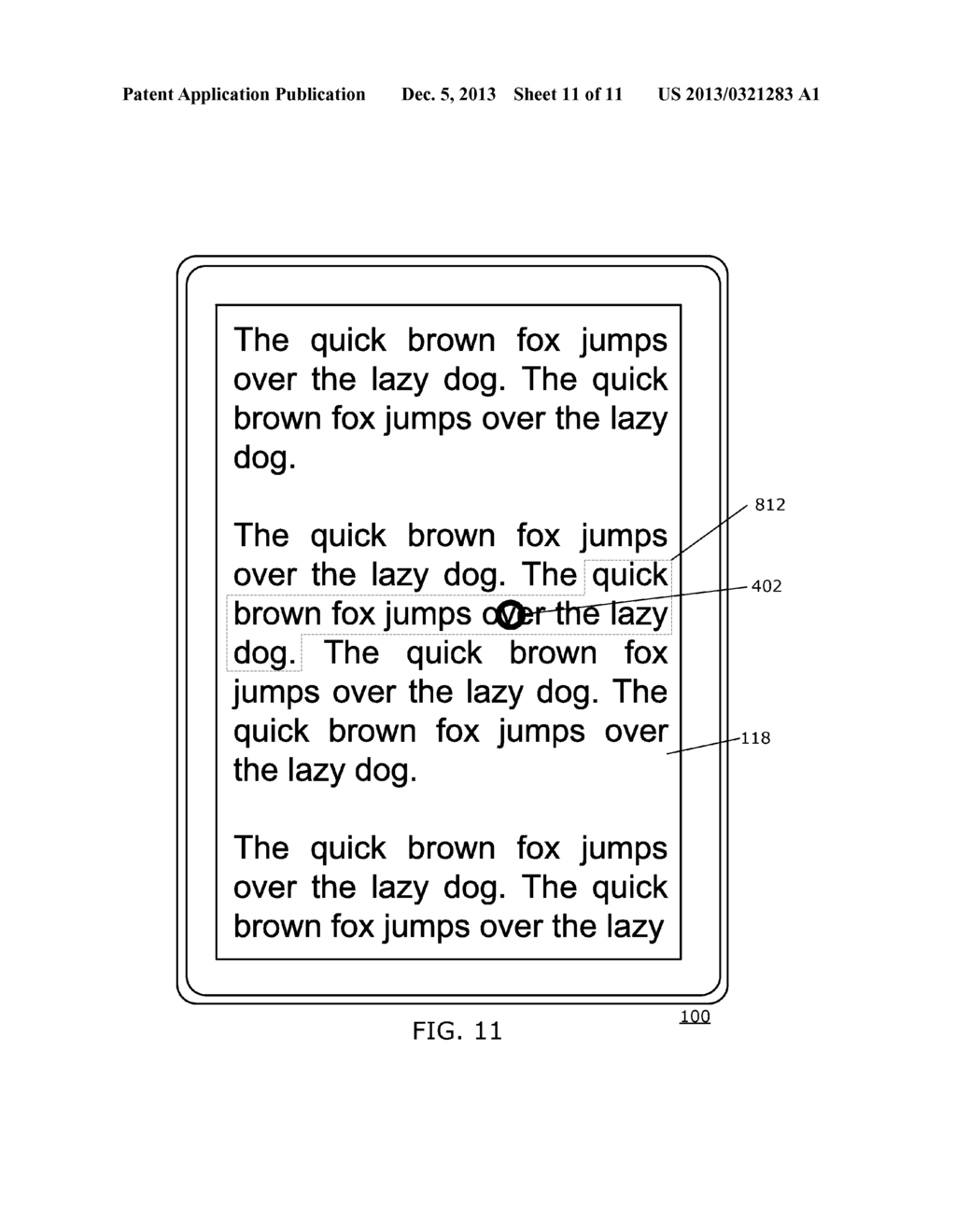 PORTABLE ELECTRONIC DEVICE INCLUDING TOUCH-SENSITIVE DISPLAY AND METHOD OF     CONTROLLING SAME - diagram, schematic, and image 12