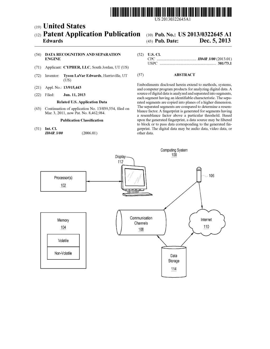 DATA RECOGNITION AND SEPARATION ENGINE - diagram, schematic, and image 01