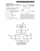 Method for concealing a synthetic hologram in a binary image diagram and image