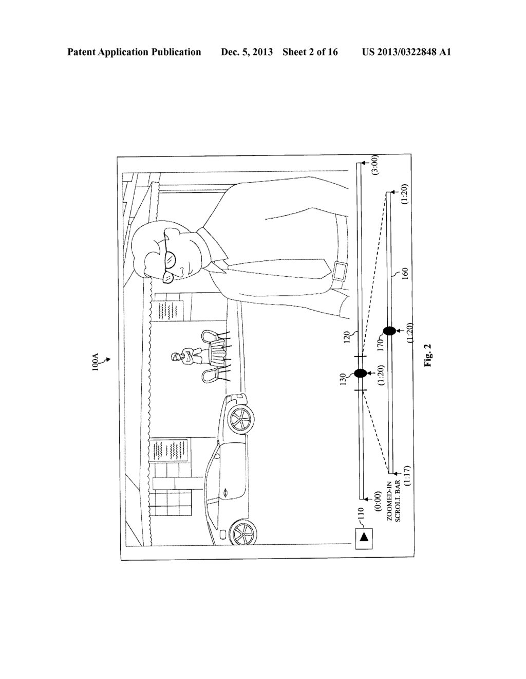 AUTOMATIC TRIGGERING OF A ZOOMED-IN SCROLL BAR FOR A MEDIA PROGRAM BASED     ON USER INPUT - diagram, schematic, and image 03