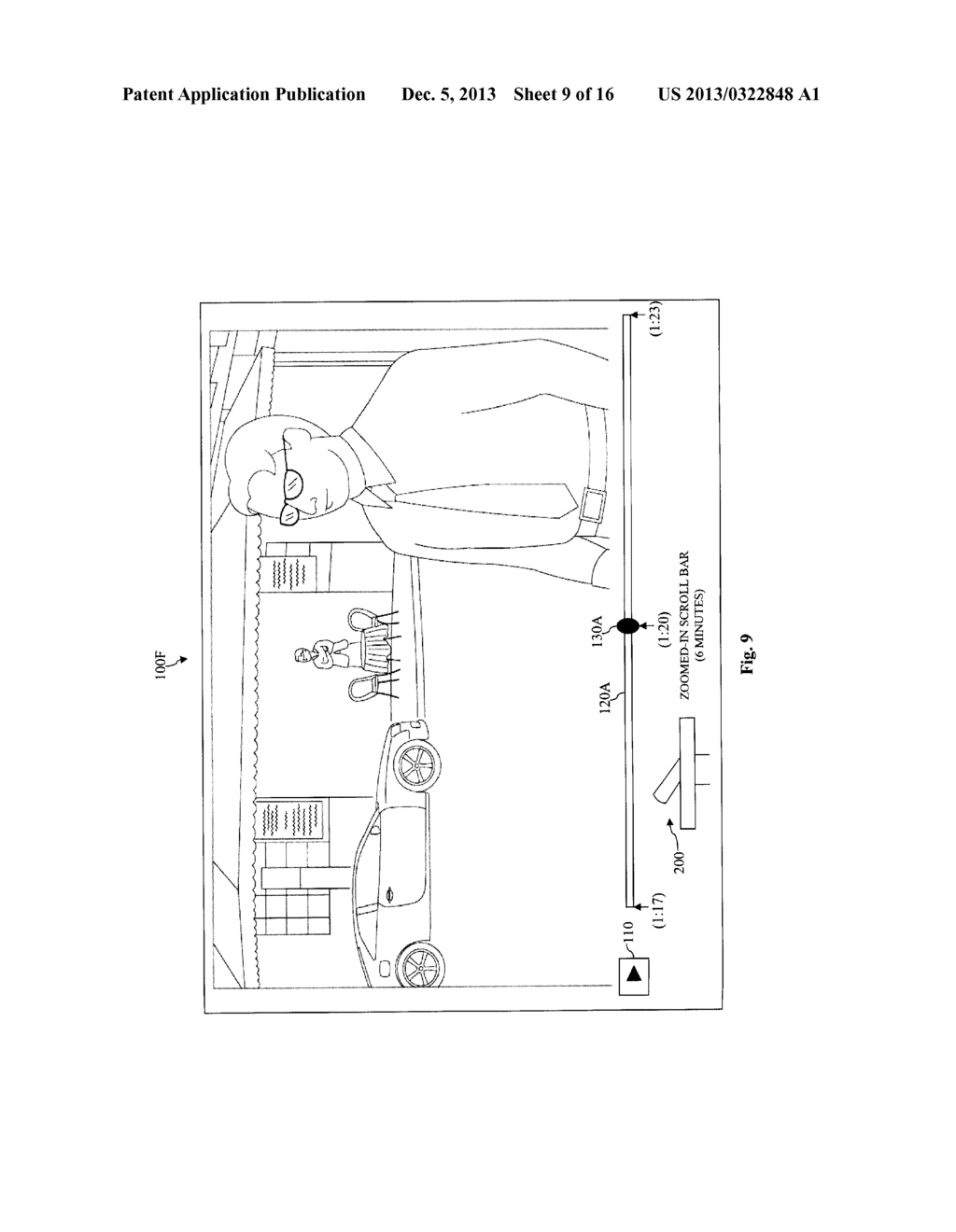 AUTOMATIC TRIGGERING OF A ZOOMED-IN SCROLL BAR FOR A MEDIA PROGRAM BASED     ON USER INPUT - diagram, schematic, and image 10