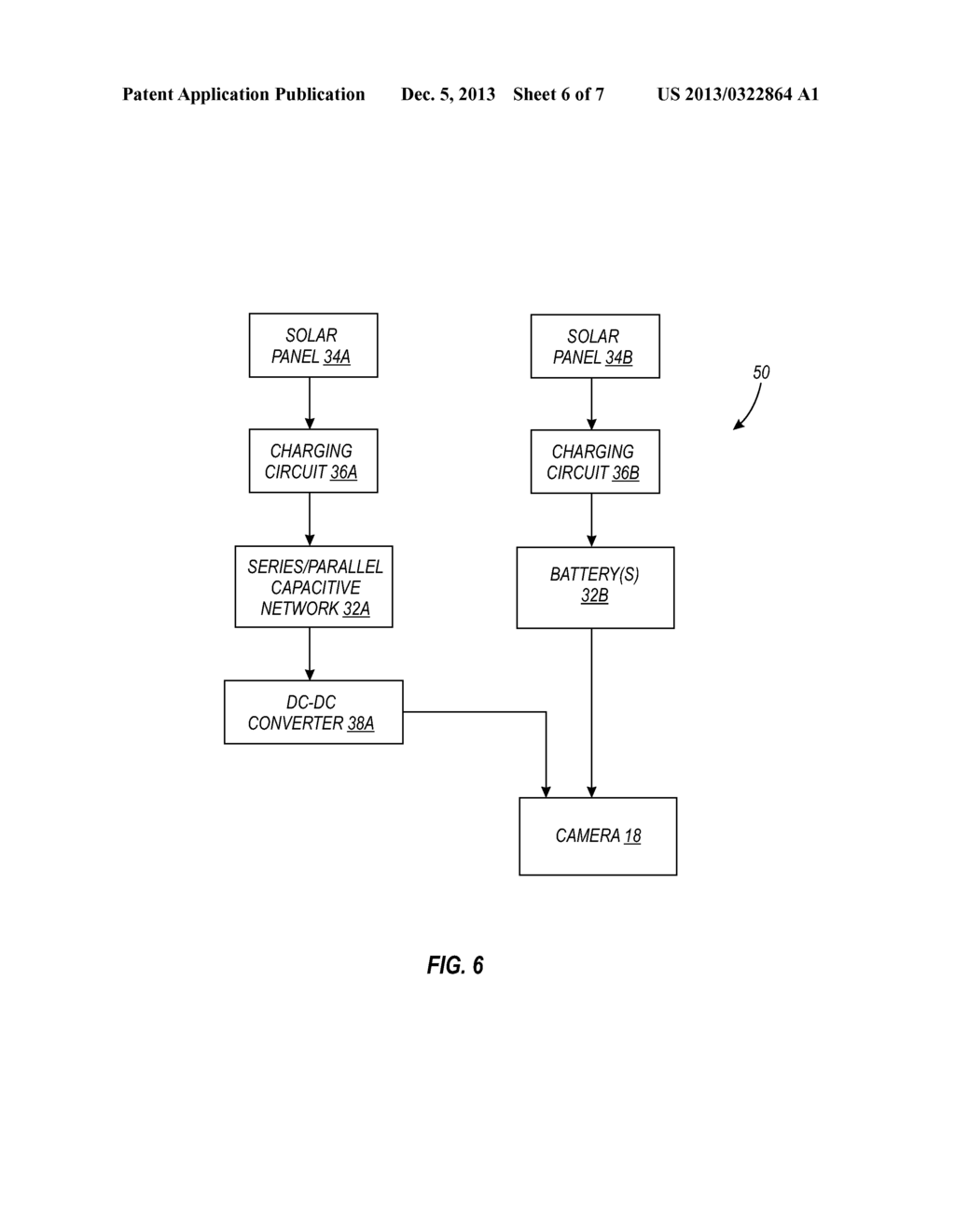 SYSTEM AND METHOD USING CAPACITORS TO POWER A CAMERA HAVING A MOTION     SENSOR - diagram, schematic, and image 07