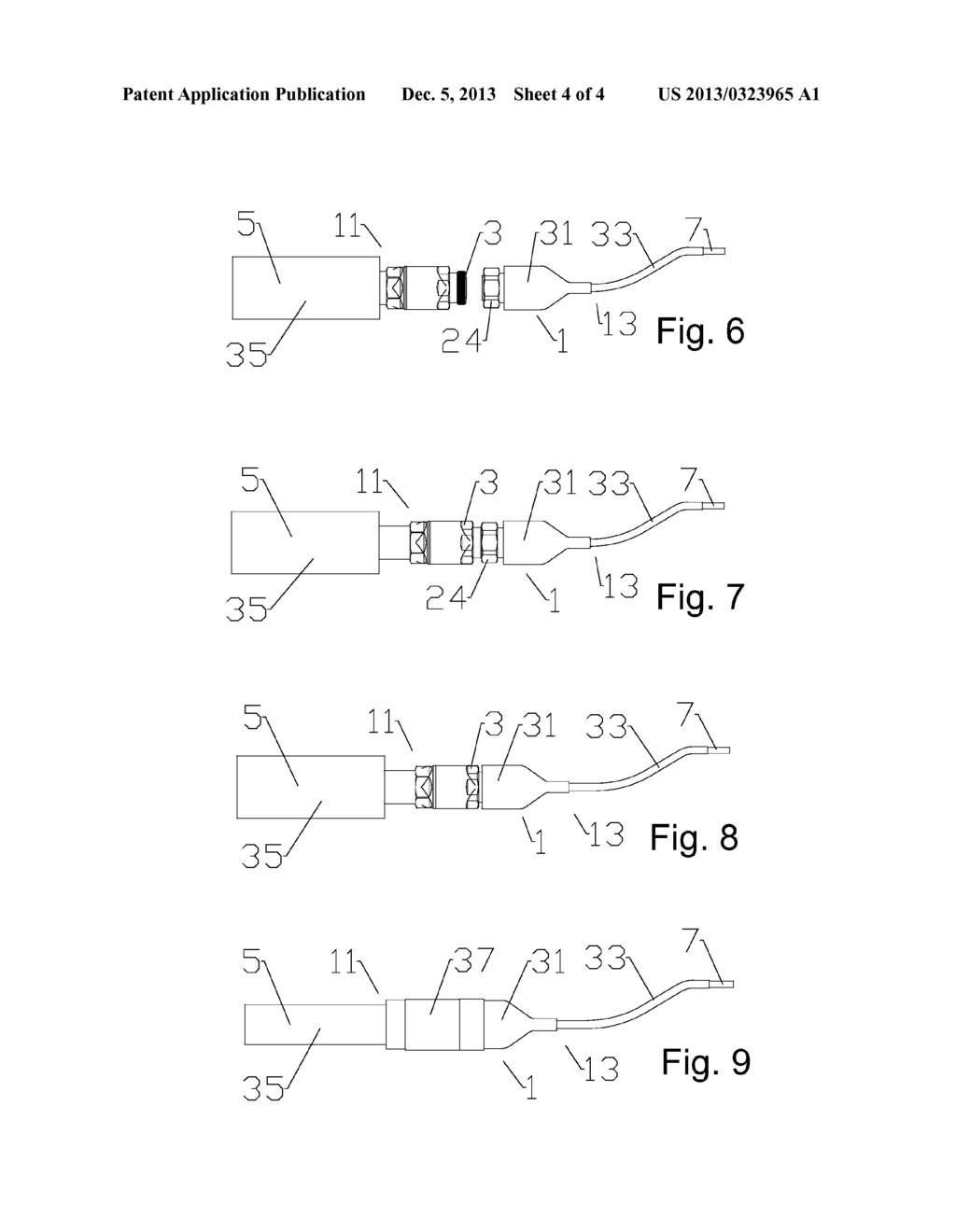 Power Adapter for RF Coaxial Cable and Method for Installation - diagram, schematic, and image 05