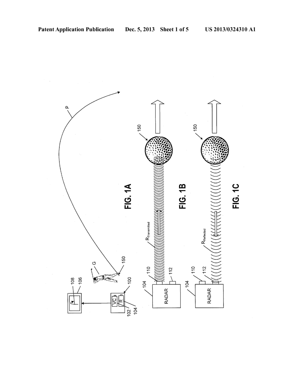 Golf Balls and Other Game Balls Having Improved Launch Monitor or Motion     Tracking Visibility - diagram, schematic, and image 02