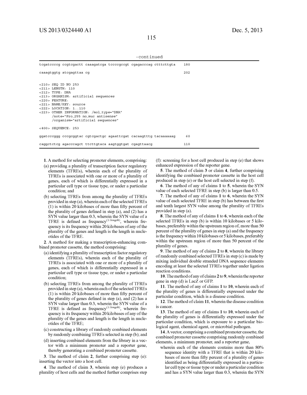 METHOD FOR THE CONSTRUCTION OF SPECIFIC PROMOTERS - diagram, schematic, and image 125