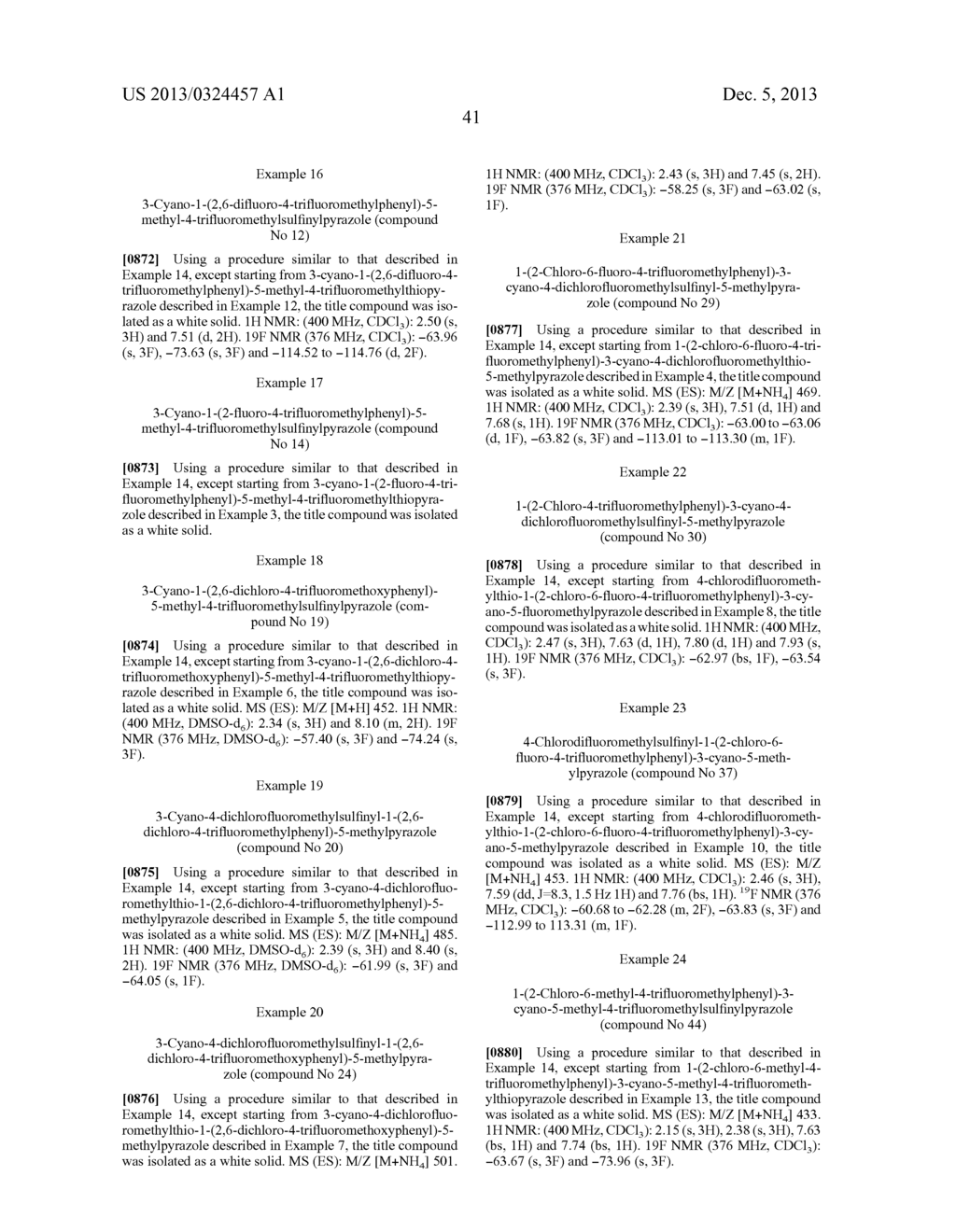 1-ARYL-5-ALKYL PYRAZOLE DERIVATIVE COMPOUNDS, PROCESSES OF MAKING AND     METHODS OF USING THEREOF - diagram, schematic, and image 42