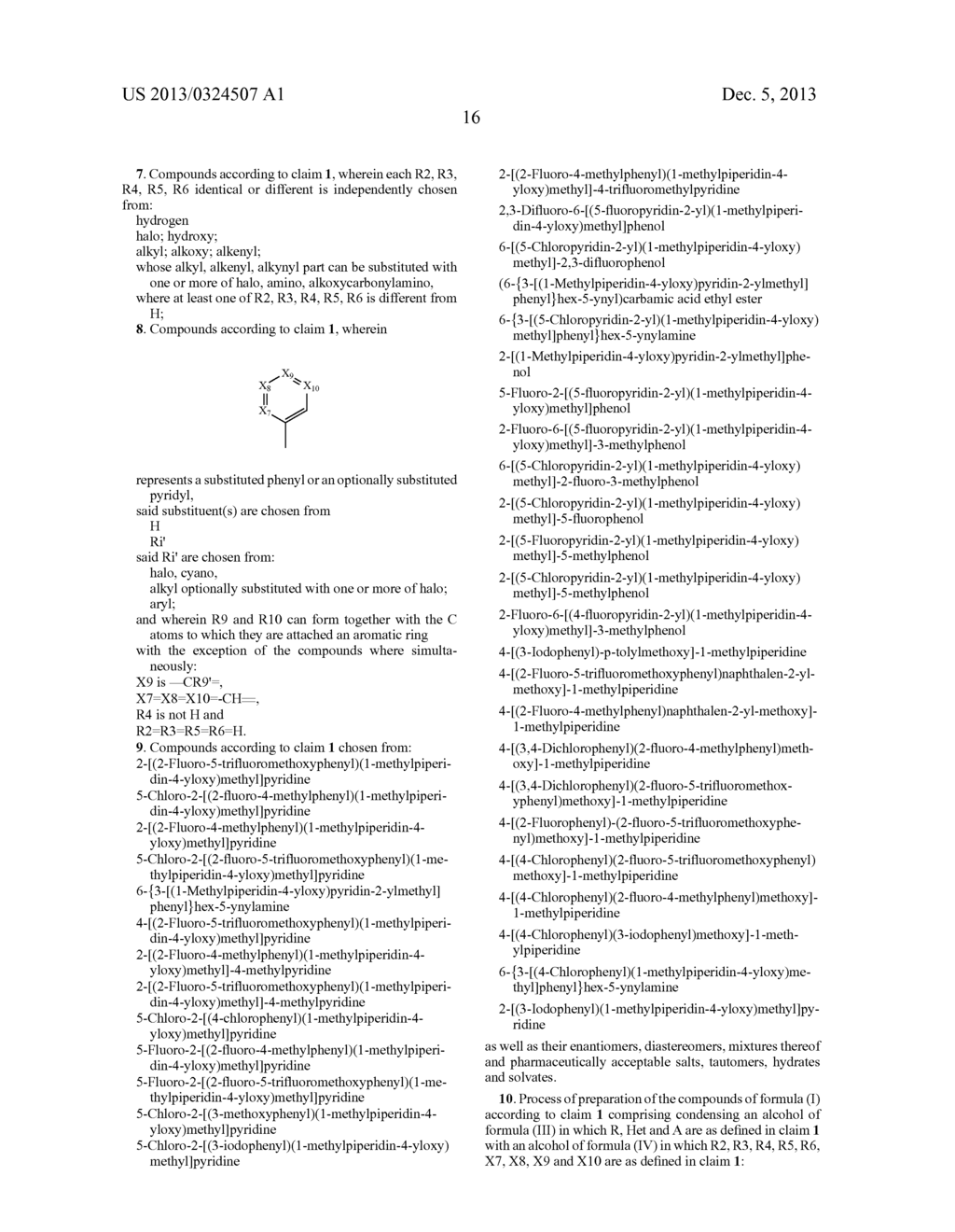 Novel (aza)Benzhydryl Ether Derivatives, Their Process of Preparation and     Their Use as H4-Receptor Ligands for Therapeutical Applications - diagram, schematic, and image 17