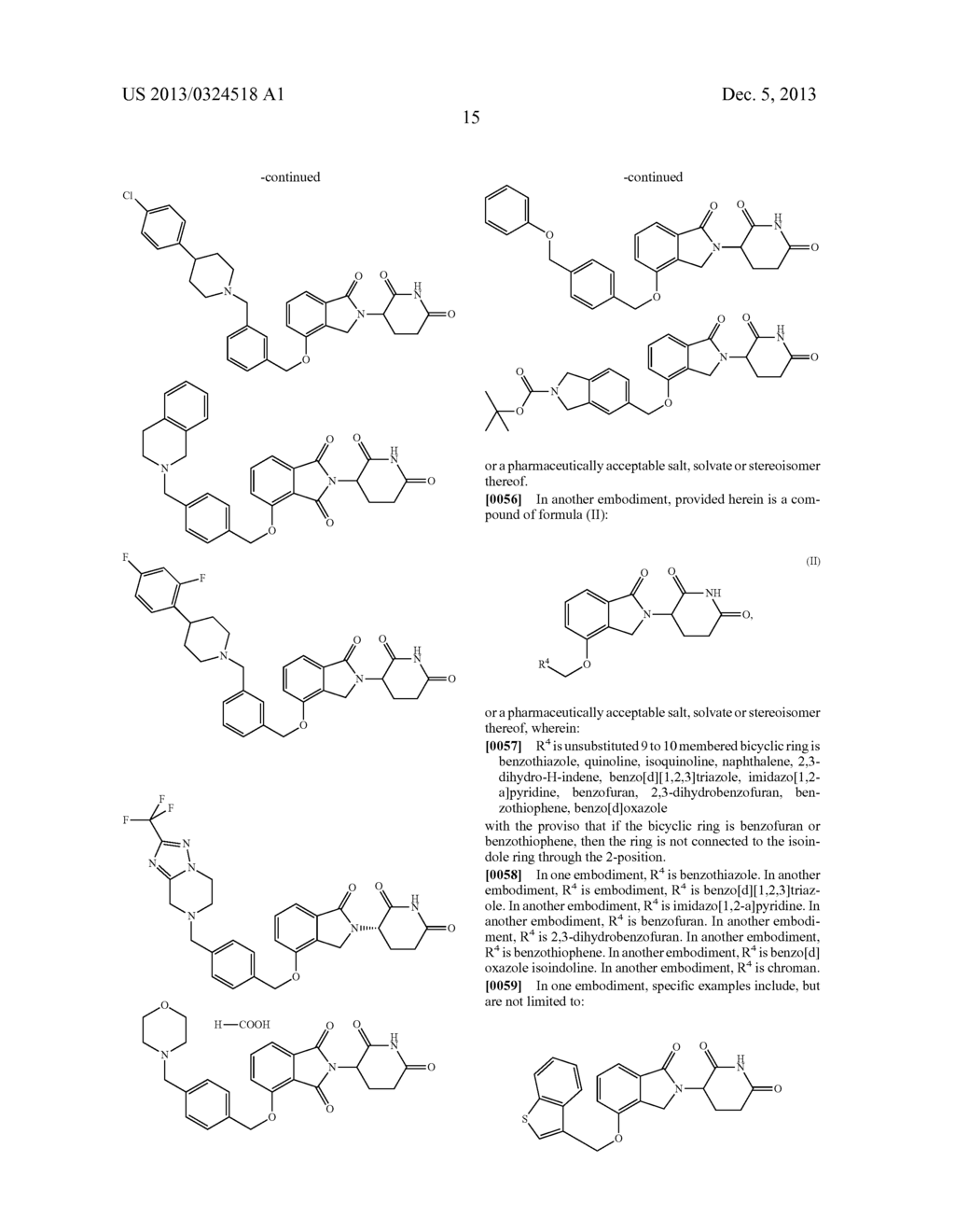 ARYLMETHOXY ISOINDOLINE DERIVATIVES AND COMPOSITIONS COMPRISING AND     METHODS OF USING THE SAME - diagram, schematic, and image 16