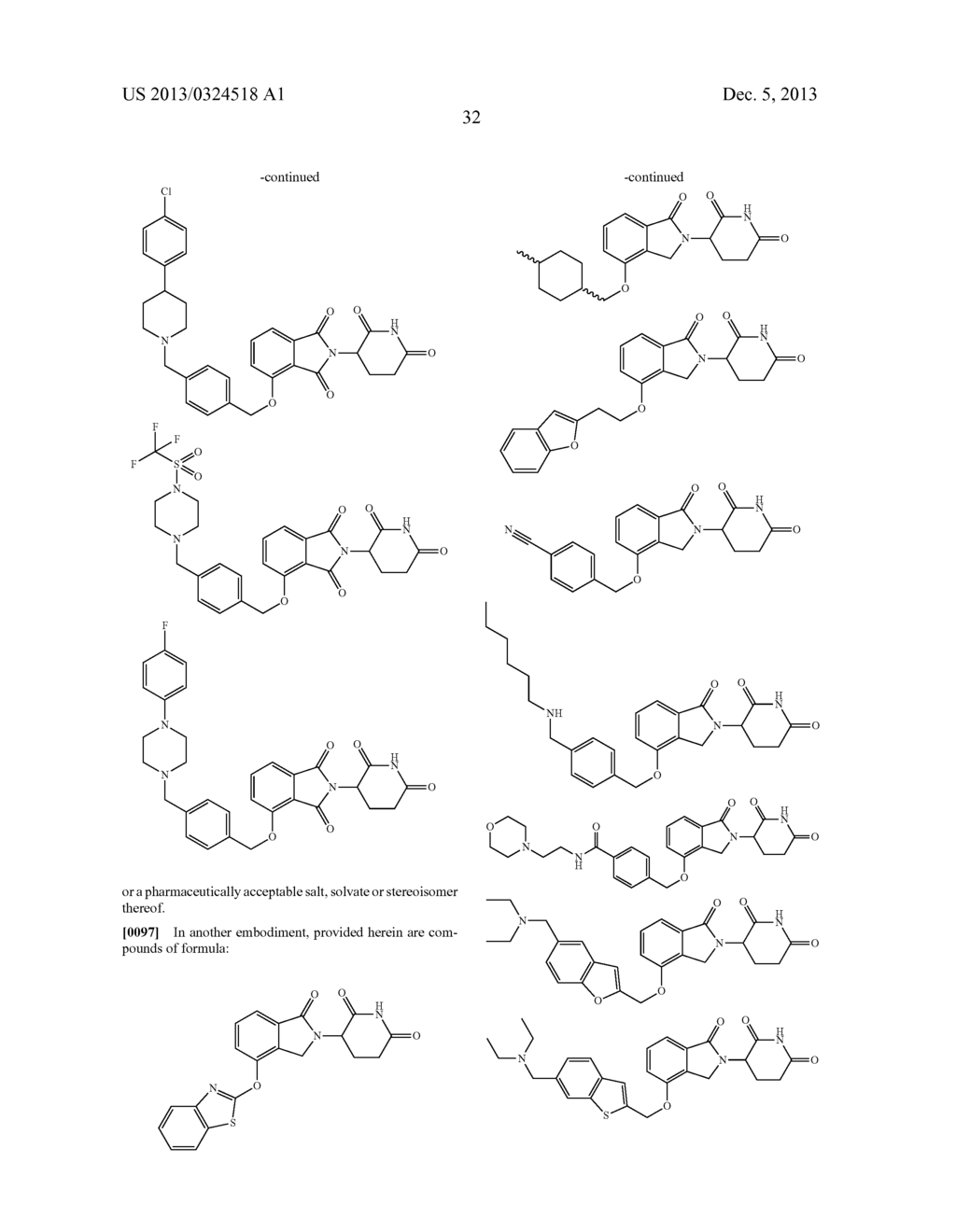 ARYLMETHOXY ISOINDOLINE DERIVATIVES AND COMPOSITIONS COMPRISING AND     METHODS OF USING THE SAME - diagram, schematic, and image 33