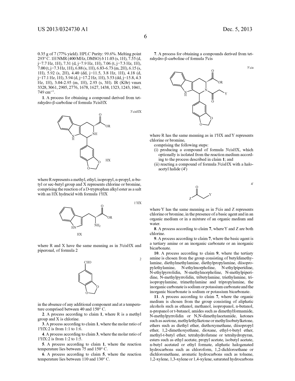 PROCESS FOR OBTAINING COMPOUNDS DERIVED FROM TETRAHYDRO-beta-CARBOLINE - diagram, schematic, and image 07