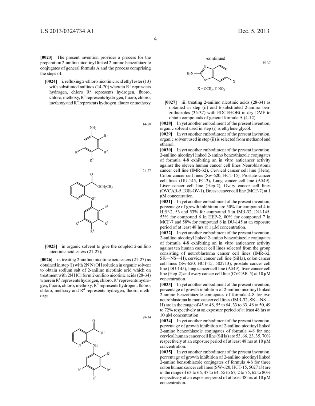 2-ANILINO NICOTINYL LINKED 2-AMINO BENZOTHIAZOLE CONJUGATES AND PROCESS     FOR THE PREPARATION THEREOF - diagram, schematic, and image 19