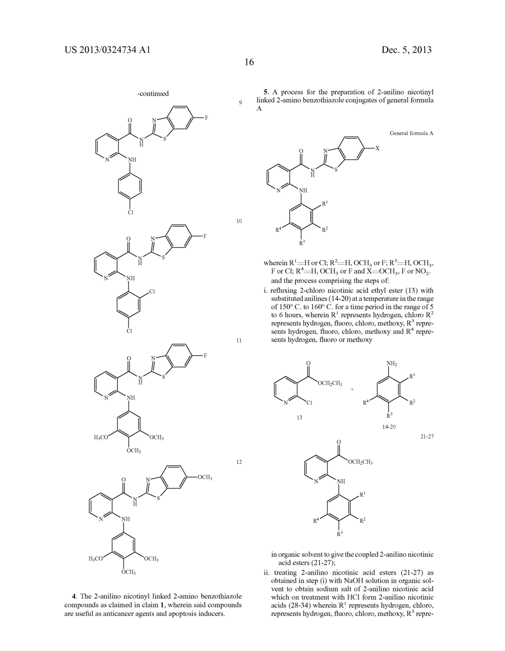 2-ANILINO NICOTINYL LINKED 2-AMINO BENZOTHIAZOLE CONJUGATES AND PROCESS     FOR THE PREPARATION THEREOF - diagram, schematic, and image 31