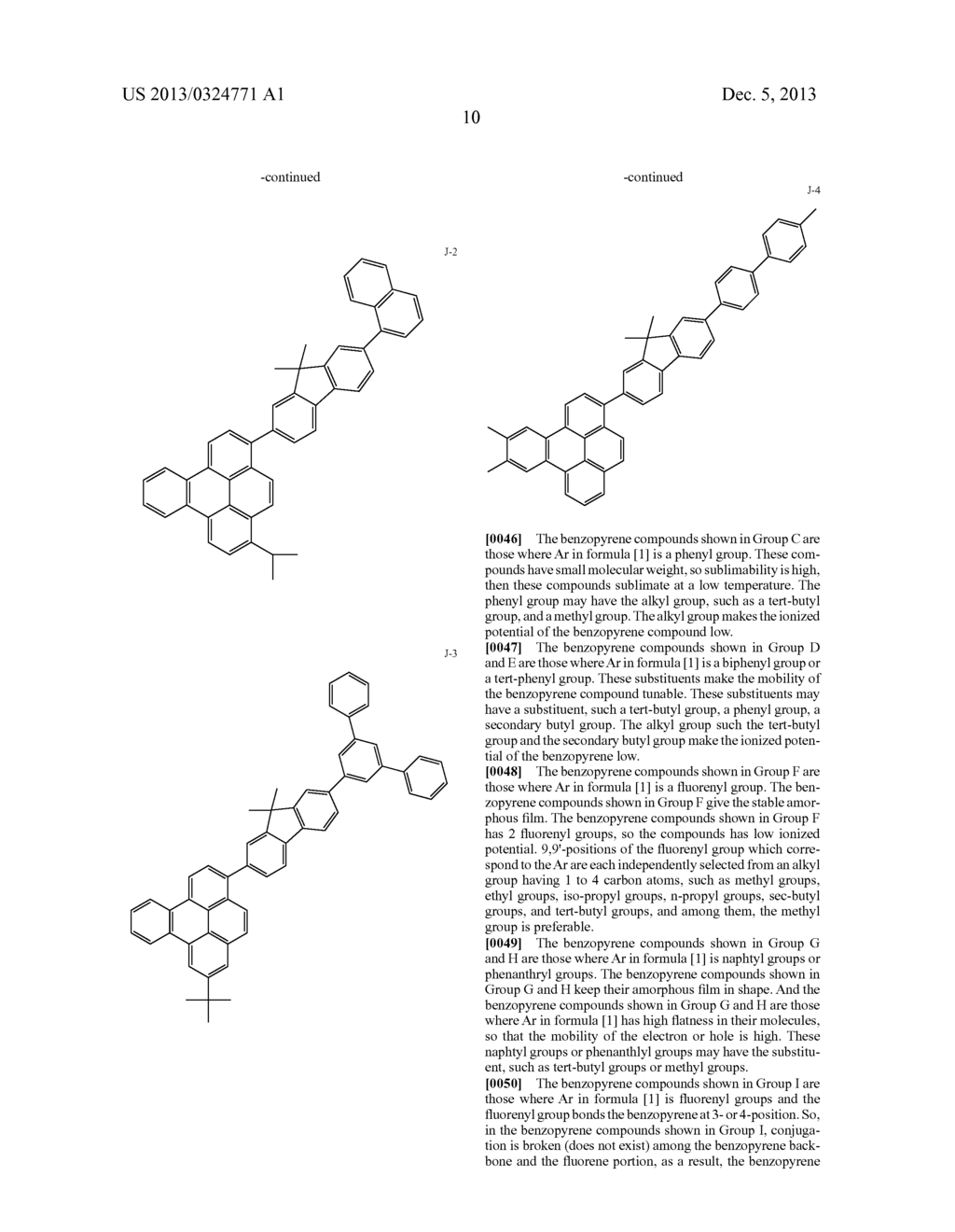 NOVEL BENZOPYRENE COMPOUND AND ORGANIC LIGHT-EMITTING DEVICE HAVING THE     SAME - diagram, schematic, and image 12