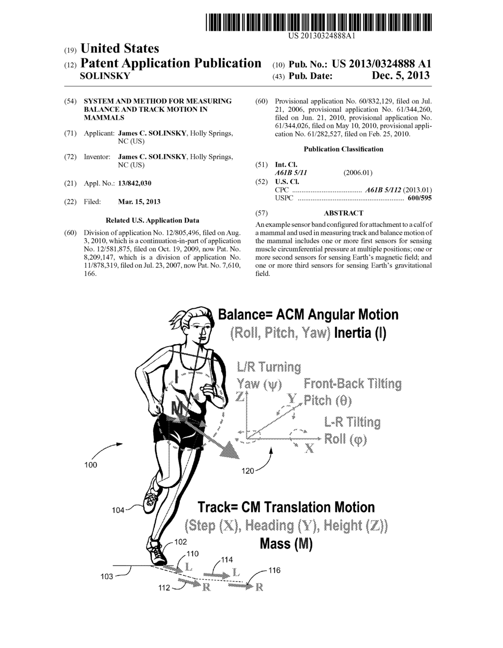 SYSTEM AND METHOD FOR MEASURING BALANCE AND TRACK MOTION IN MAMMALS - diagram, schematic, and image 01