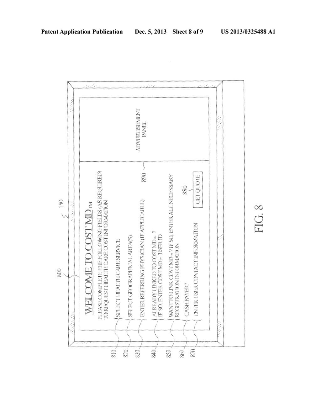 METHODS AND SYSTEMS FOR PROVIDING COST INFORMATION FOR HEALTH CARE     SERVICES - diagram, schematic, and image 09