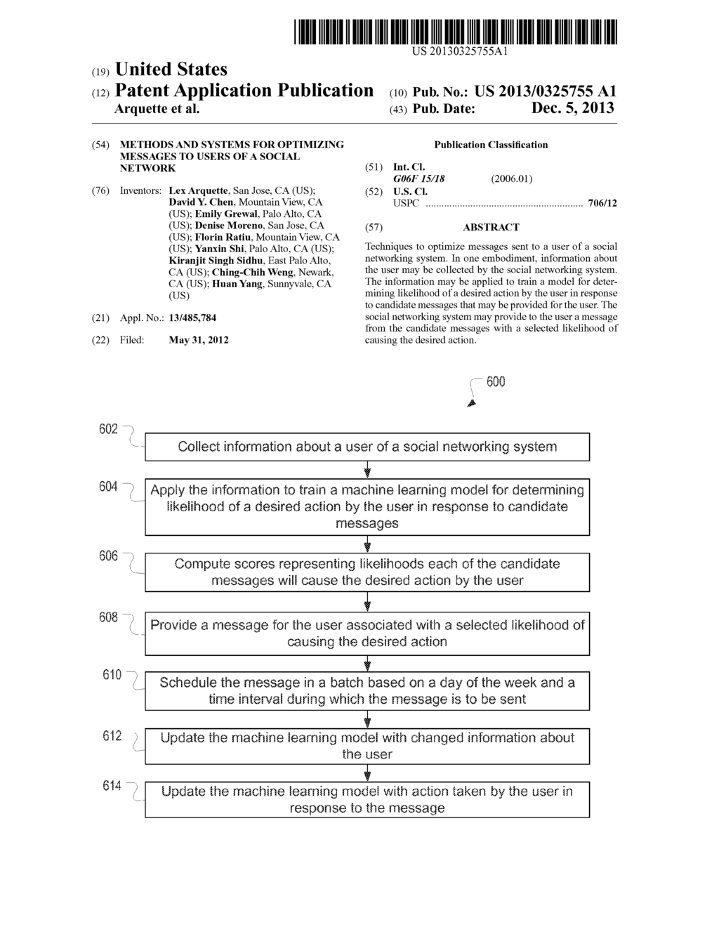 METHODS AND SYSTEMS FOR OPTIMIZING MESSAGES TO USERS OF A SOCIAL NETWORK - diagram, schematic, and image 01