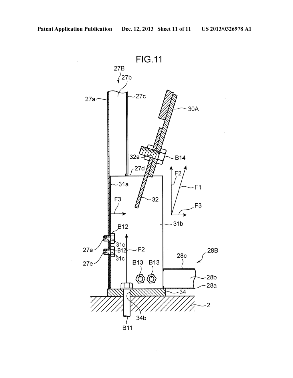 CONNECTING FITTING, BEARING WALL PROVIDED WITH SAME, AND BUILDING USING     SAME - diagram, schematic, and image 12