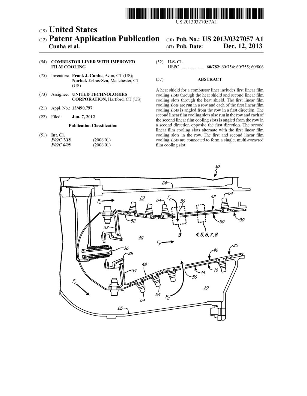 COMBUSTOR LINER WITH IMPROVED FILM COOLING - diagram, schematic, and image 01