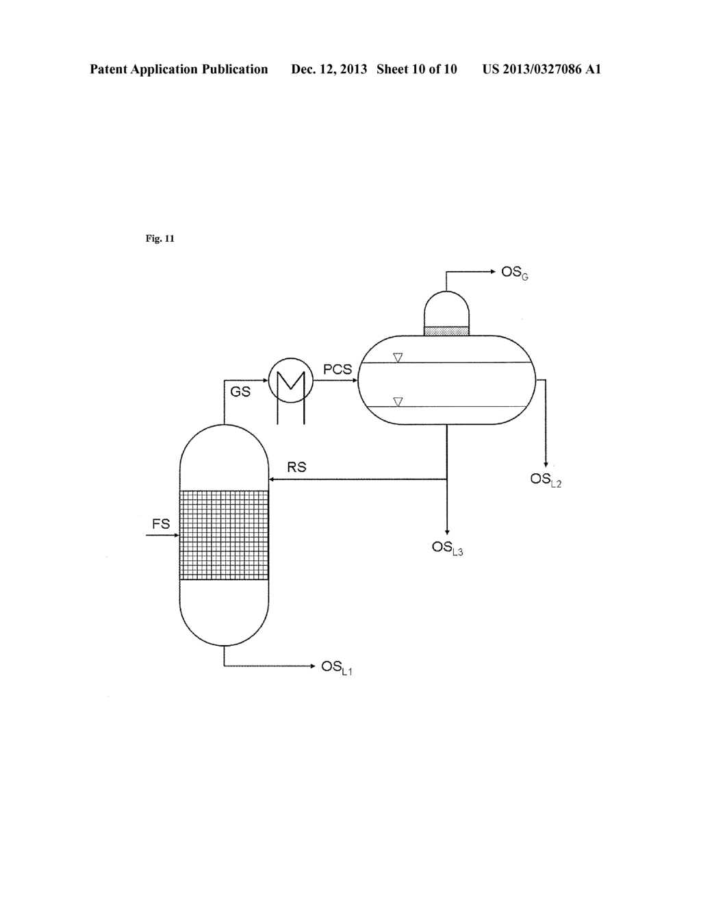 METHOD FOR THE SIMPLIFIED REMOVAL OF A REACTION PRODUCT FROM REACTION GAS     MIXTURES USING AT LEAST TWO-FOLD PARTIAL CONDENSATION - diagram, schematic, and image 11