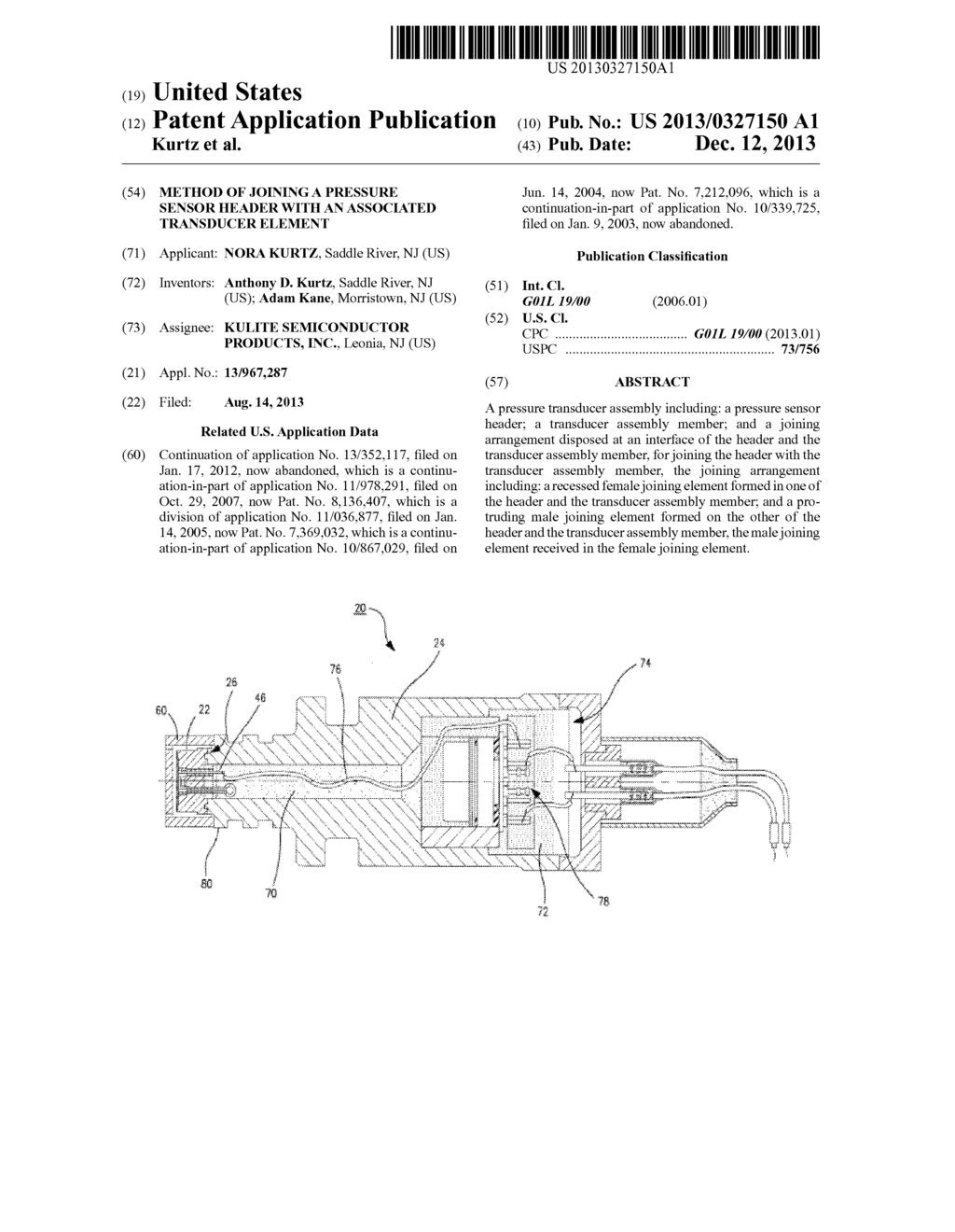 METHOD OF JOINING A PRESSURE SENSOR HEADER WITH AN ASSOCIATED TRANSDUCER     ELEMENT - diagram, schematic, and image 01