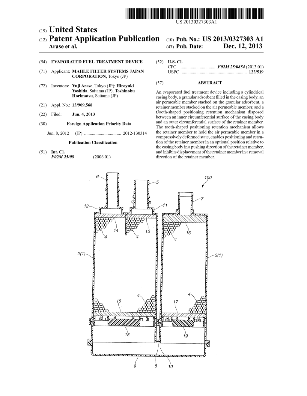 EVAPORATED FUEL TREATMENT DEVICE - diagram, schematic, and image 01