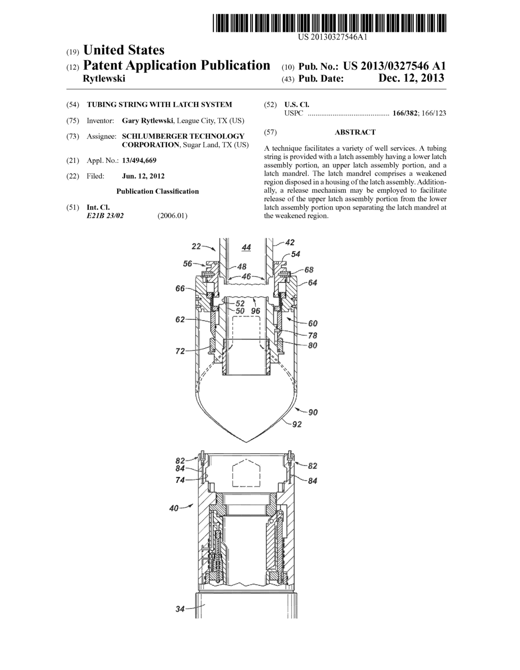 TUBING STRING WITH LATCH SYSTEM - diagram, schematic, and image 01