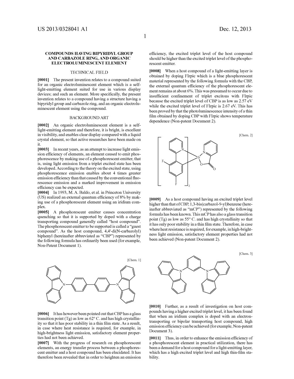 COMPOUNDS HAVING BIPYRIDYL GROUP AND CARBAZOLE RING, AND ORGANIC     ELECTROLUMINESCENT ELEMENT - diagram, schematic, and image 04