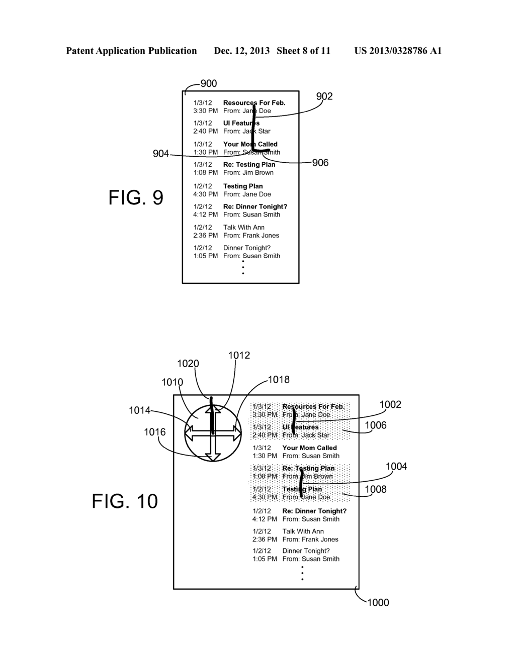 INFORMATION TRIAGE USING SCREEN-CONTACTING GESTURES - diagram, schematic, and image 09