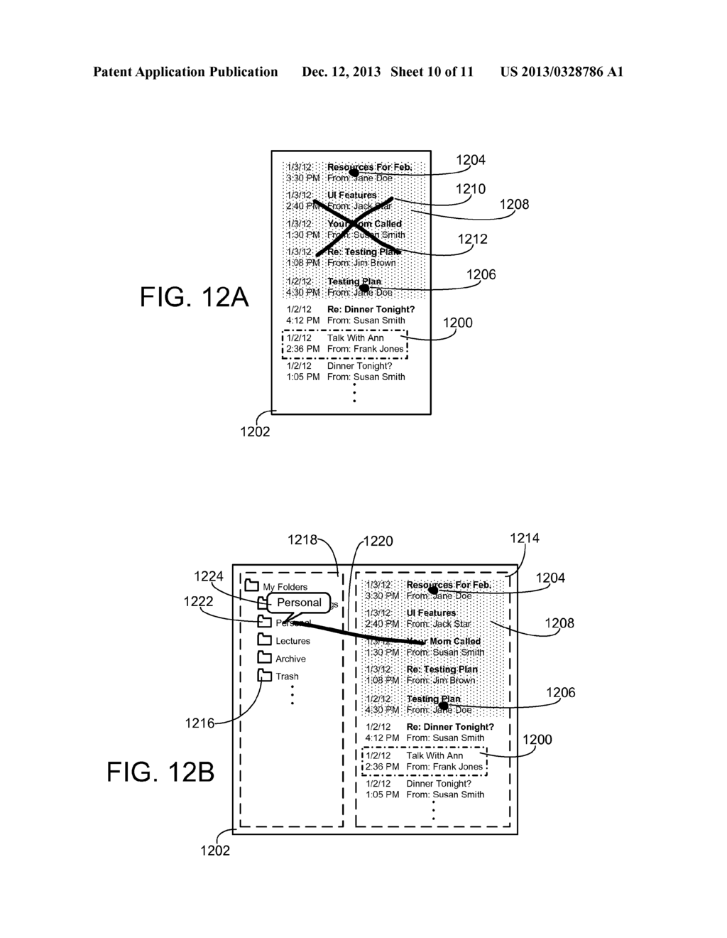 INFORMATION TRIAGE USING SCREEN-CONTACTING GESTURES - diagram, schematic, and image 11