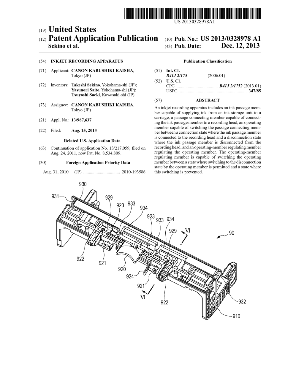 INKJET RECORDING APPARATUS - diagram, schematic, and image 01