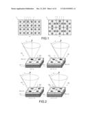 DISPLAY DEVICE WITH MOVEMENT ELEMENTS FOR OBTAINING A HIGH RESOLUTION     AND/OR A 3D EFFECT diagram and image