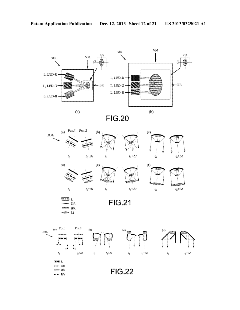 DISPLAY DEVICE WITH MOVEMENT ELEMENTS FOR OBTAINING A HIGH RESOLUTION     AND/OR A 3D EFFECT - diagram, schematic, and image 13