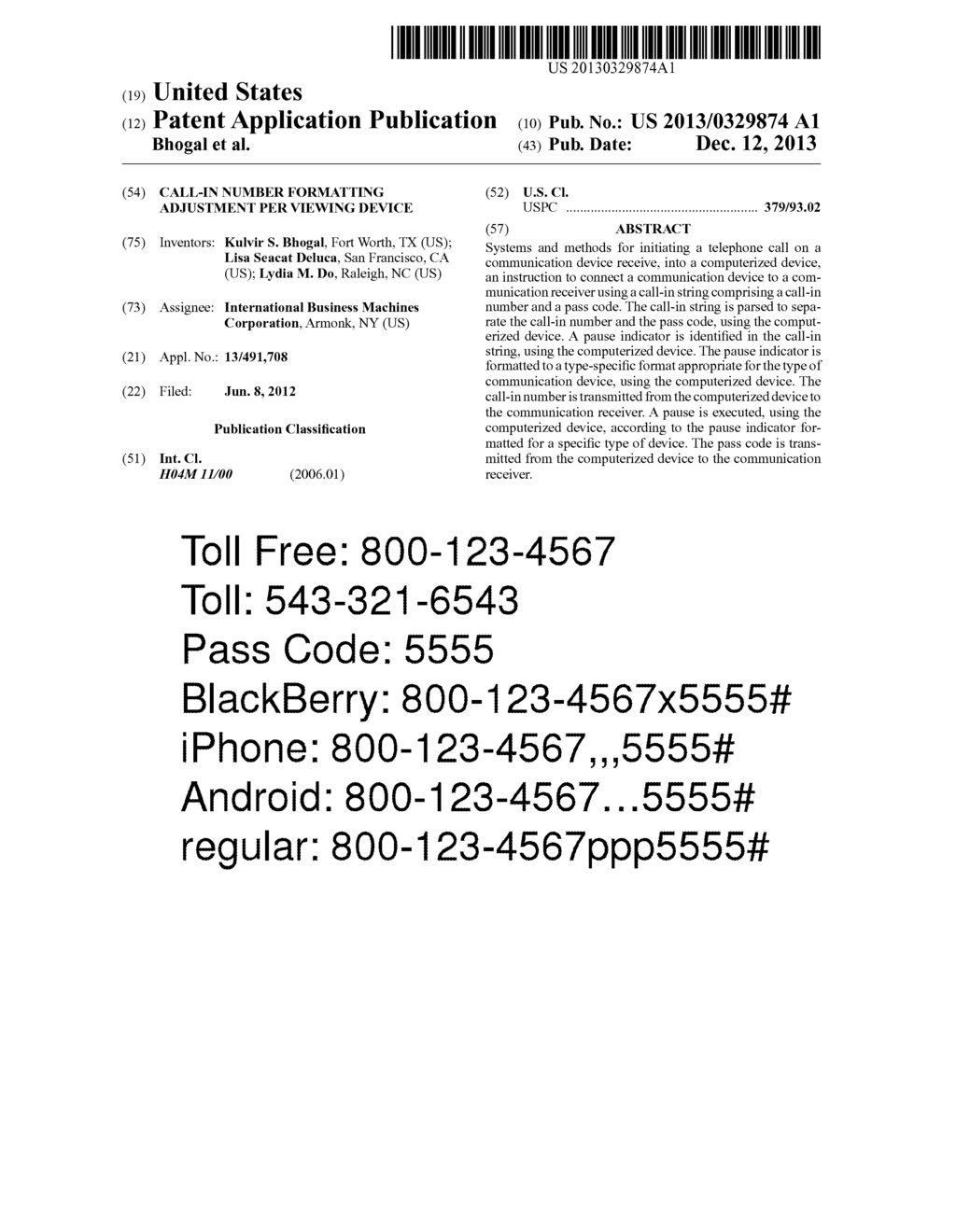 CALL-IN NUMBER FORMATTING ADJUSTMENT PER VIEWING DEVICE - diagram, schematic, and image 01