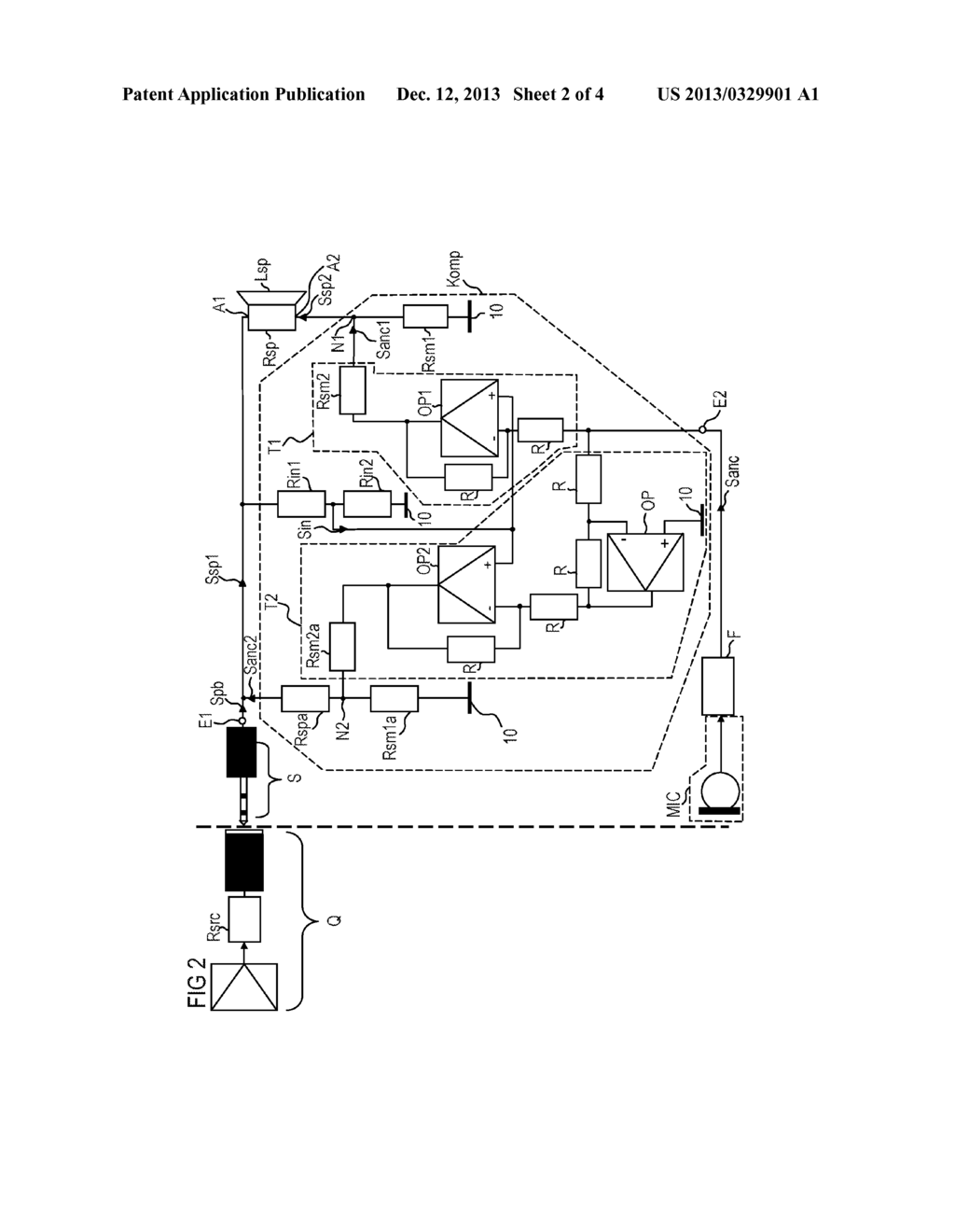 CIRCUIT ARRANGEMENT AND METHOD FOR ACTIVE NOISE CANCELLATION - diagram, schematic, and image 03