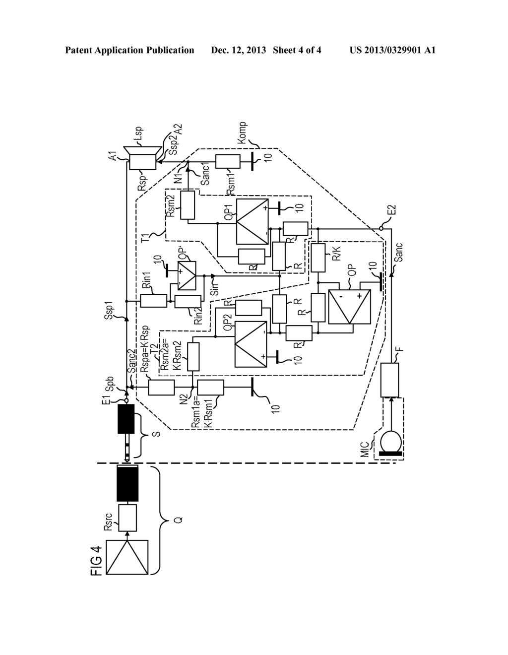 CIRCUIT ARRANGEMENT AND METHOD FOR ACTIVE NOISE CANCELLATION - diagram, schematic, and image 05