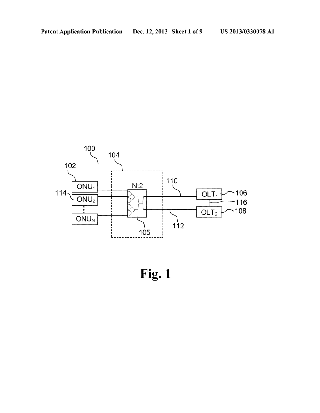 FAST PROTECTION SCHEME FOR PASSIVE OPTICAL NETWORK - diagram, schematic, and image 02