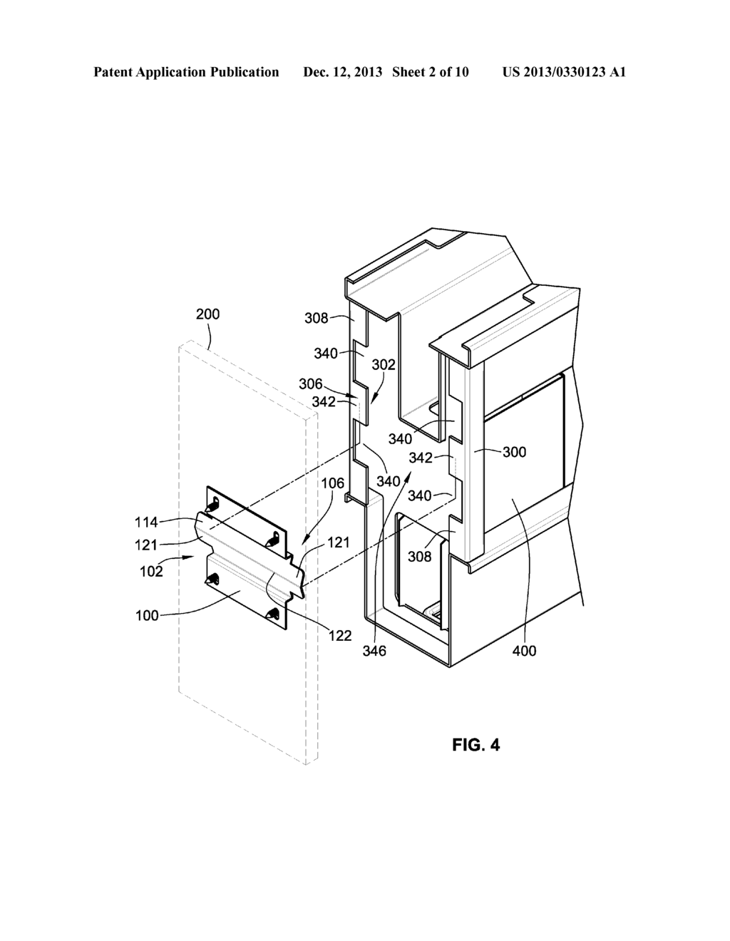 BRACKET FOR SECURING ITEMS OF FURNITURE WITHOUT TOOLS OR FASTENERS - diagram, schematic, and image 03