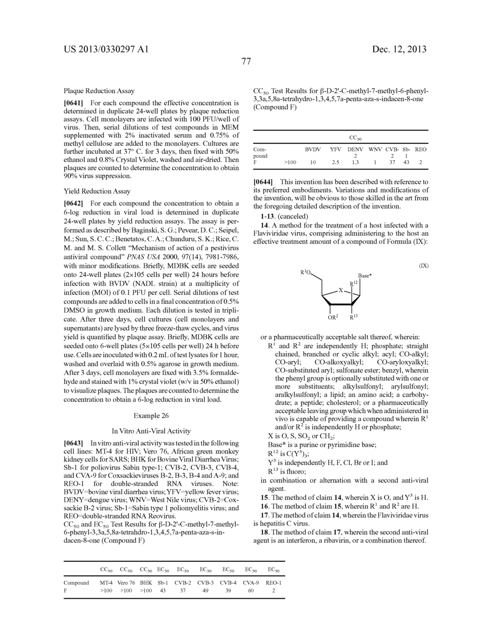 MODIFIED 2' AND 3'-NUCLEOSIDE PRODRUGS FOR TREATING FLAVIVIRIDAE     INFECTIONS - diagram, schematic, and image 82