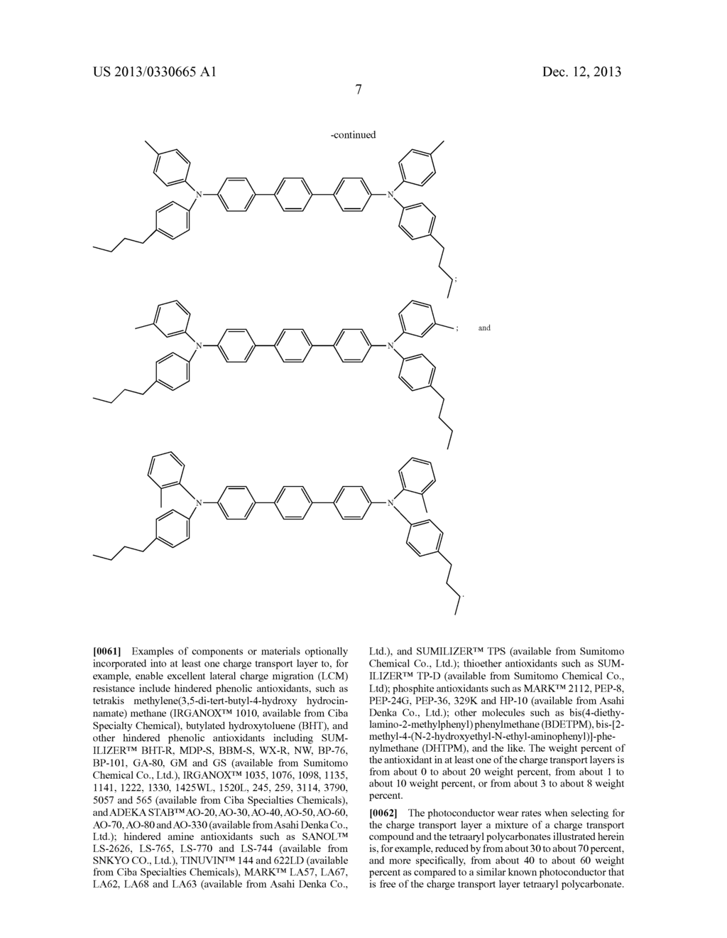 TETRAARYL POLYCARBONATE CONTAINING PHOTOCONDUCTORS - diagram, schematic, and image 09